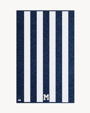 TOALLA RAYAS AZUL MARINO | UNA O MÁS INICIALES MINI