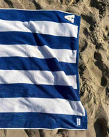 ROYAL BLUE STRIPED TOWEL | ONE OR MORE MINI INITIALS