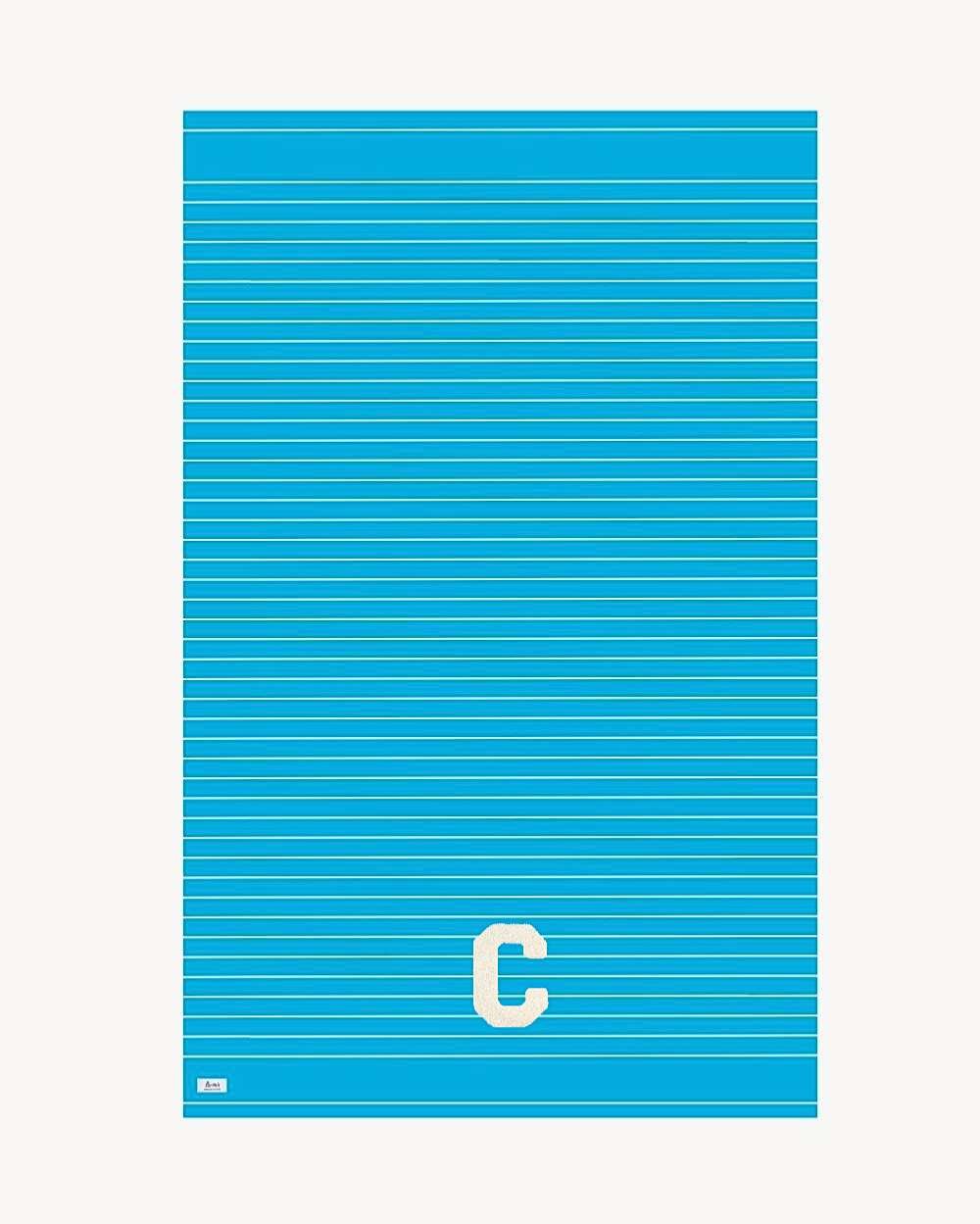 TOALLA RAYAS HORIZONTALES TURQUESA | UNA O MÁS INICIALES GRANDES