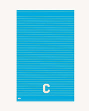 TOALLA RAYAS HORIZONTALES TURQUESA | UNA O MÁS INICIALES GRANDES