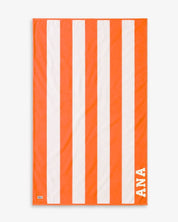 TOALLA RAYAS NARANJA | UNA O MÁS INICIALES MINI