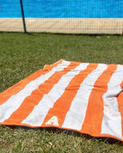 TOALLA RAYAS ORANGE | UNA O MÁS INICIALES MINI
