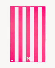 TOALLA RAYAS FUCSIA | UNA O MÁS INICIALES MINI