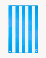 TOALLA RAYAS TURQUESA | UNA O MÁS INICIALES MINI