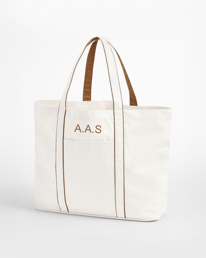 TOTE BAG CONTRAST CAMEL | BORDADO PERSONALIZADO