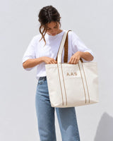 TOTE BAG CONTRAST CAMEL | BORDADO PERSONALIZADO