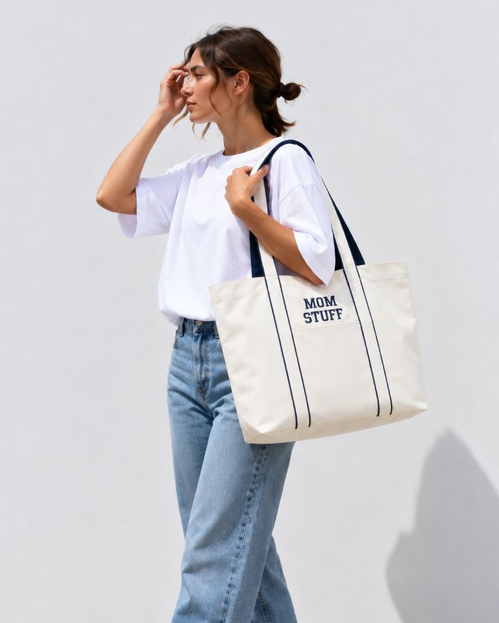 TOTE BAG CONTRAST MARINO | BORDADO PERSONALIZADO