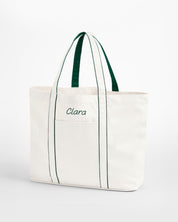 TOTE BAG CONTRAST VERDE OSCURO | BORDADO PERSONALIZADO