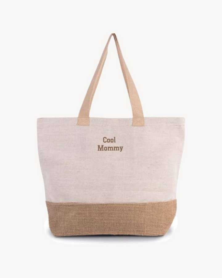 TOTE BAG YUTE BEIGE | PERSONALIZADA
