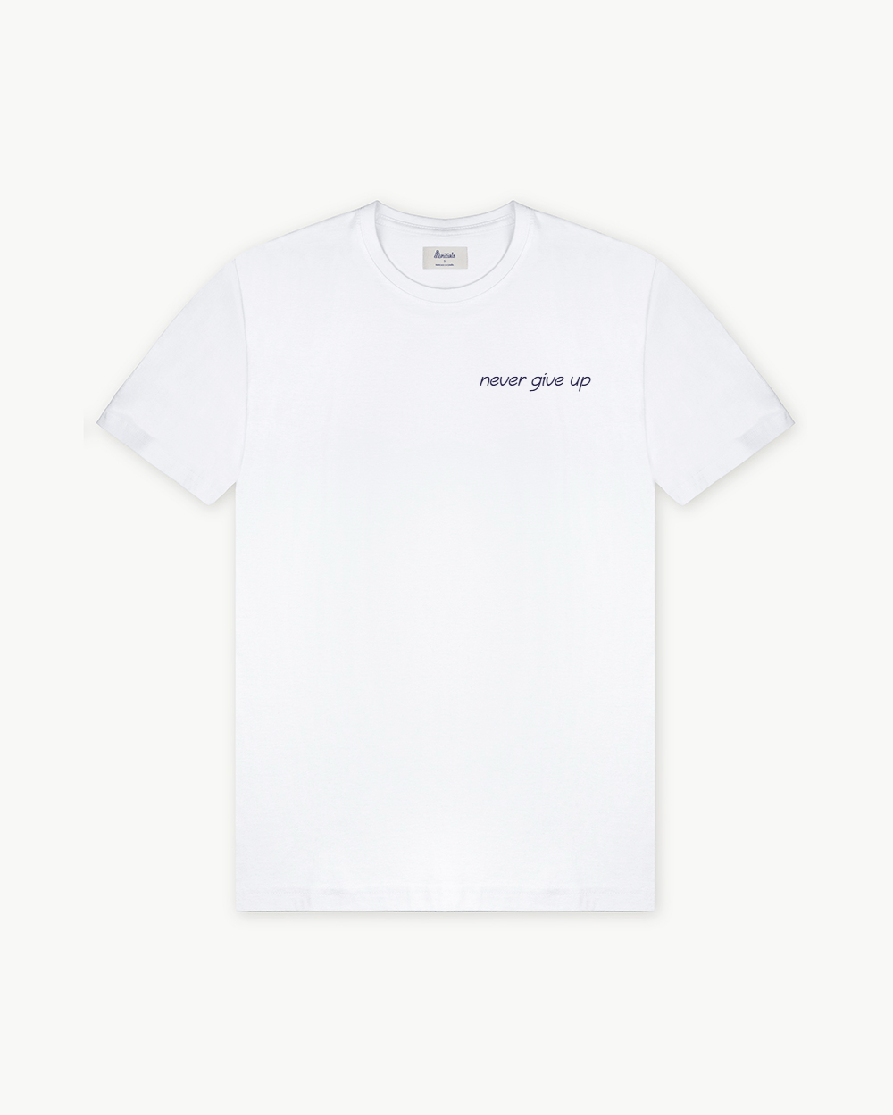 camiseta-blanca-texto-never-give-up