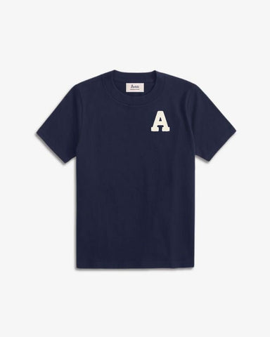 KIDS - NAVY BLUE T-SHIRT | INITIAL MINI CURL