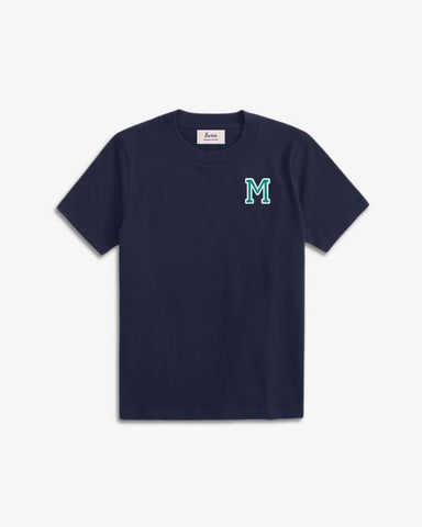 KIDS - NAVY BLUE T-SHIRT | INITIAL MICRO GREEN