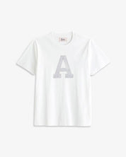 KIDS - CAMISETA BLANCA | INICIAL LENTEJUELAS PLATEADAS