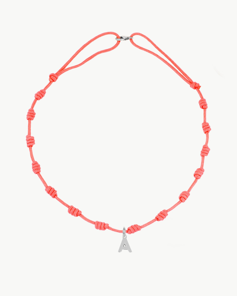 CORAL KNOTS NECKLACE | INITIAL MINI
