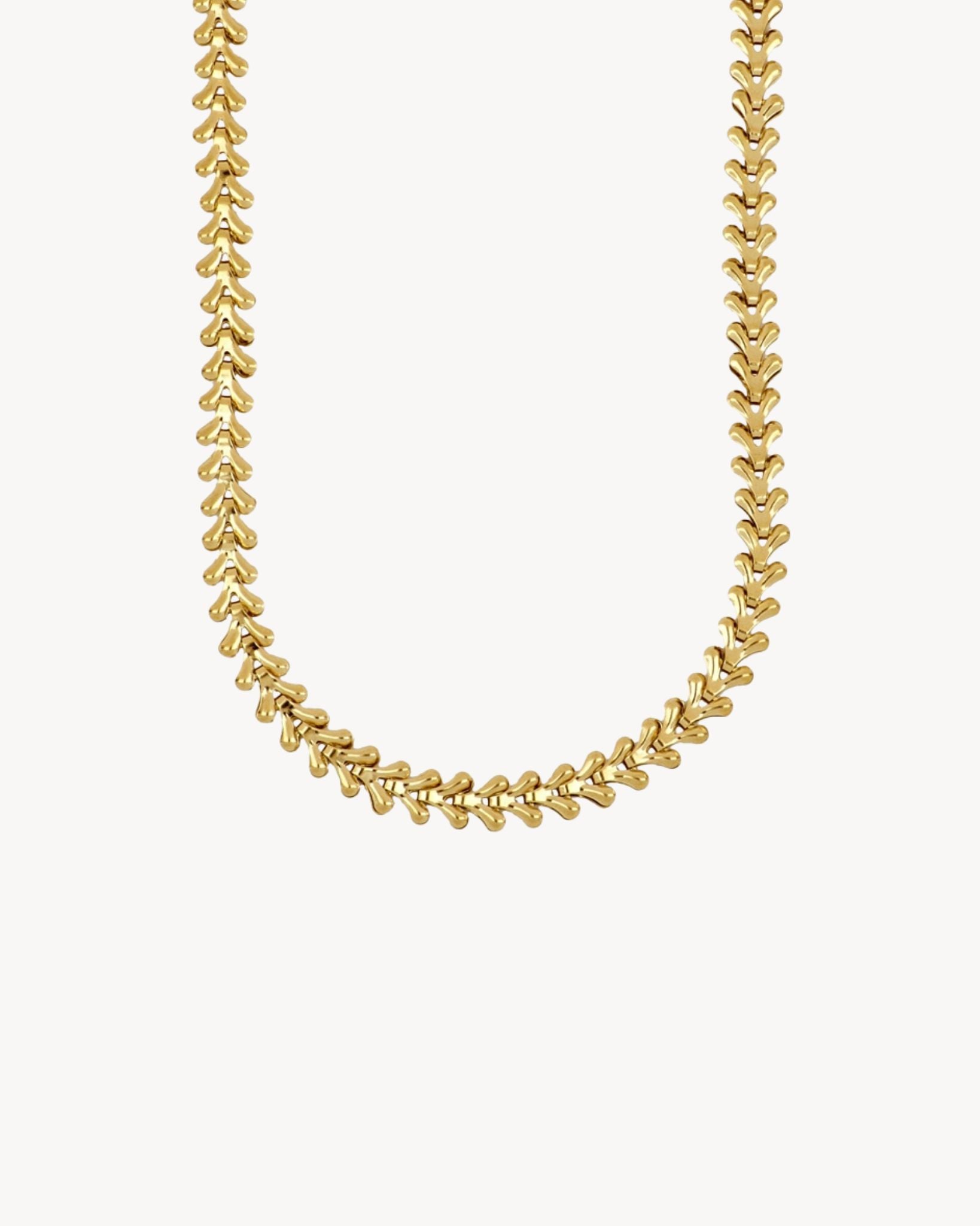 SPIKE NECKLACE | GOLDEN STEEL