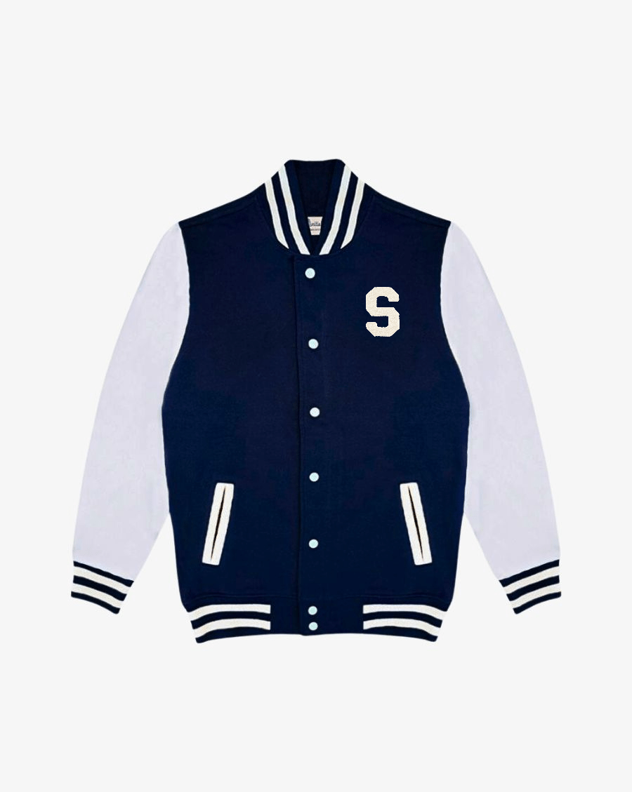 COLLEGE JACKET UNISEX NAVY BLUE | INICIAL