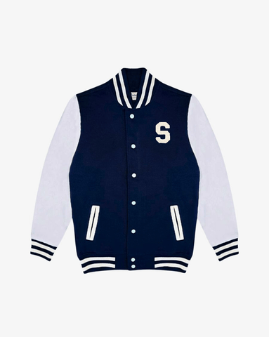 COLLEGE JACKET UNISEX NAVY BLUE | INICIAL