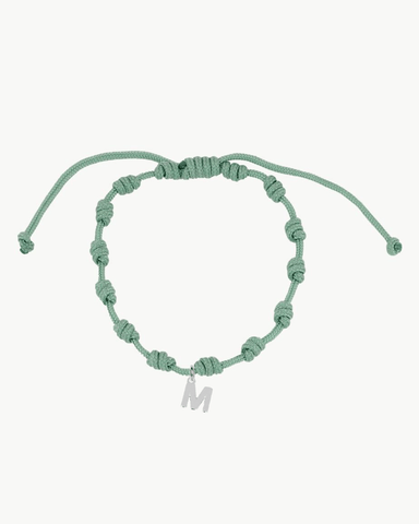 GREEN KNOTS BRACELET | INITIAL MINI