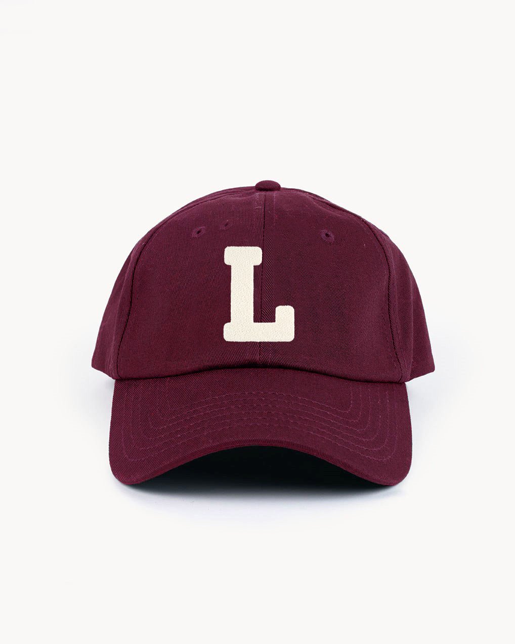 BURGUNDY CAP | INITIAL MINI CURL