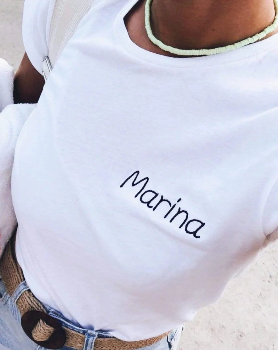 WHITE T-SHIRT | PERSONALIZED