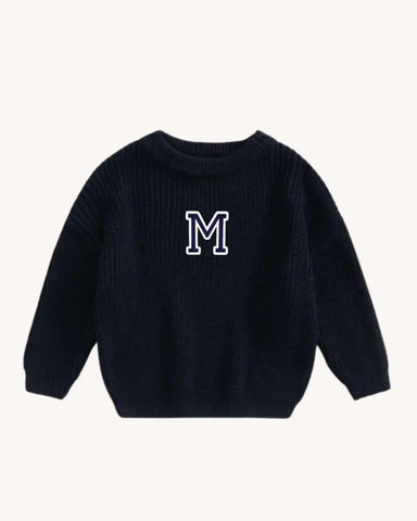 KIDS - NAVY BLUE SWEATER | INITIAL MINI