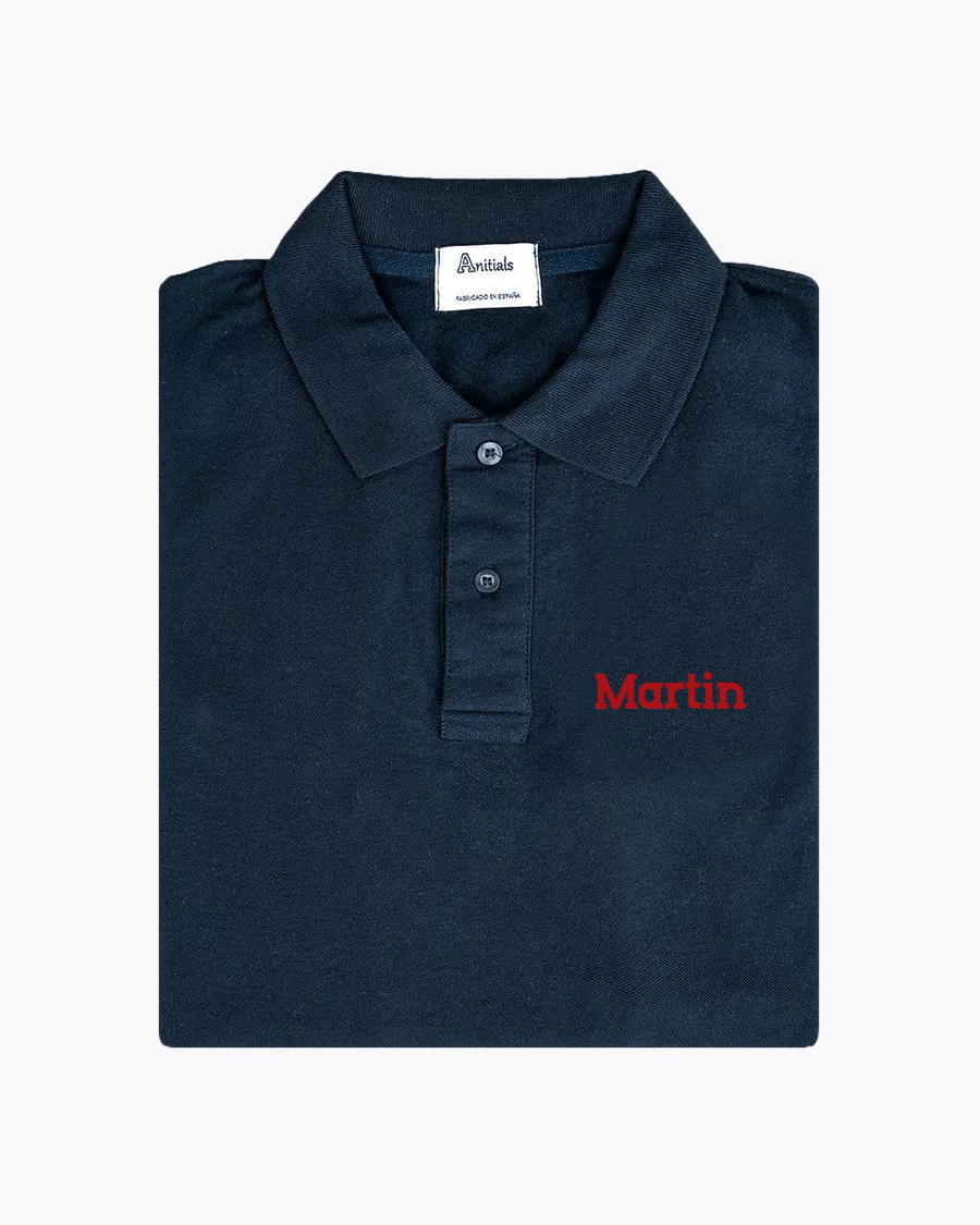 KINDER - MARINEBLAUES POLOSHIRT | PERSONALISIERT