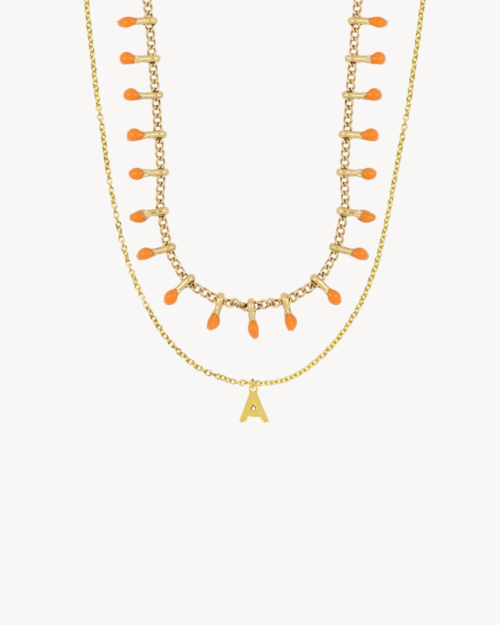 PACK | CORAL TEARS + MINI GOLD INITIAL