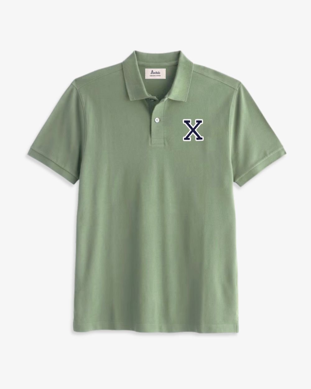 MOSS GREEN POLO SHIRT | INITIAL MICRO CLASSIC
