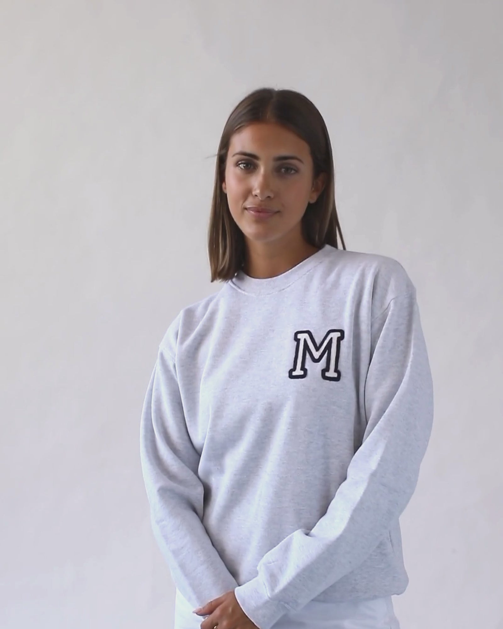 UNISEX GREY SWEATSHIRT | INITIAL