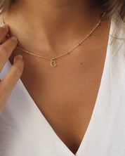 GOLD-PLATED BEADS NECKLACE | ONE OR MORE MINI INITIALS