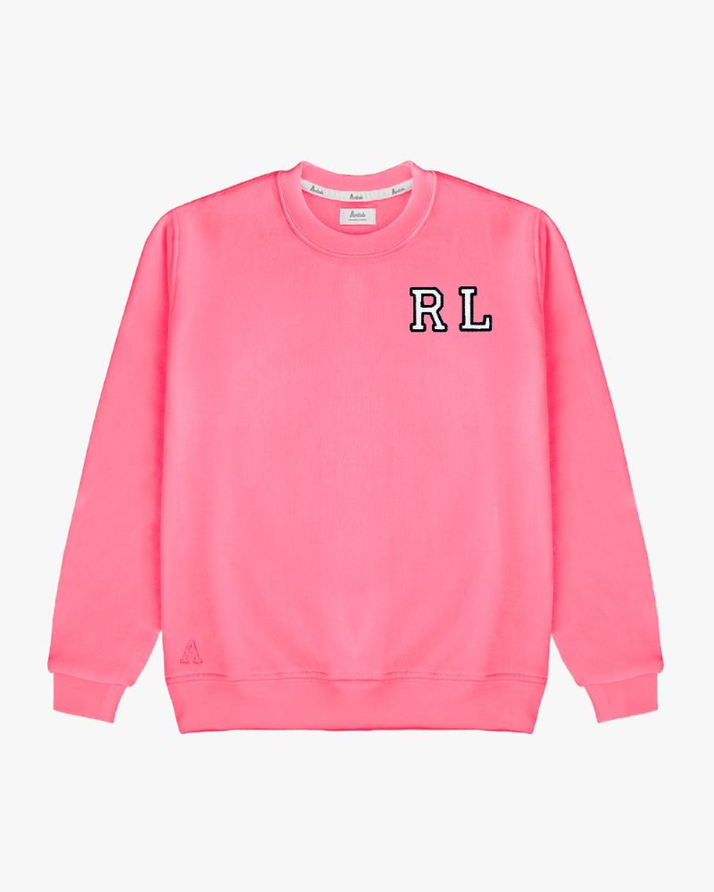 FUCHSIA SWEATSHIRT | DOUBLE INITIAL MICRO