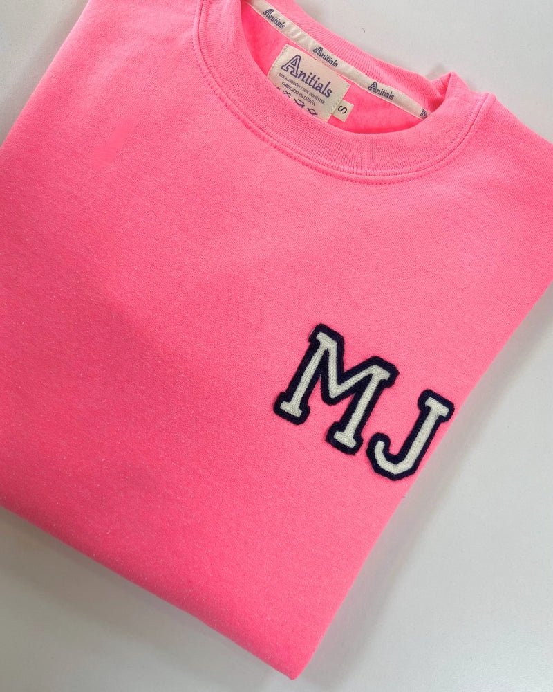 SUDADERA FUCSIA | DOBLE INICIAL MICRO