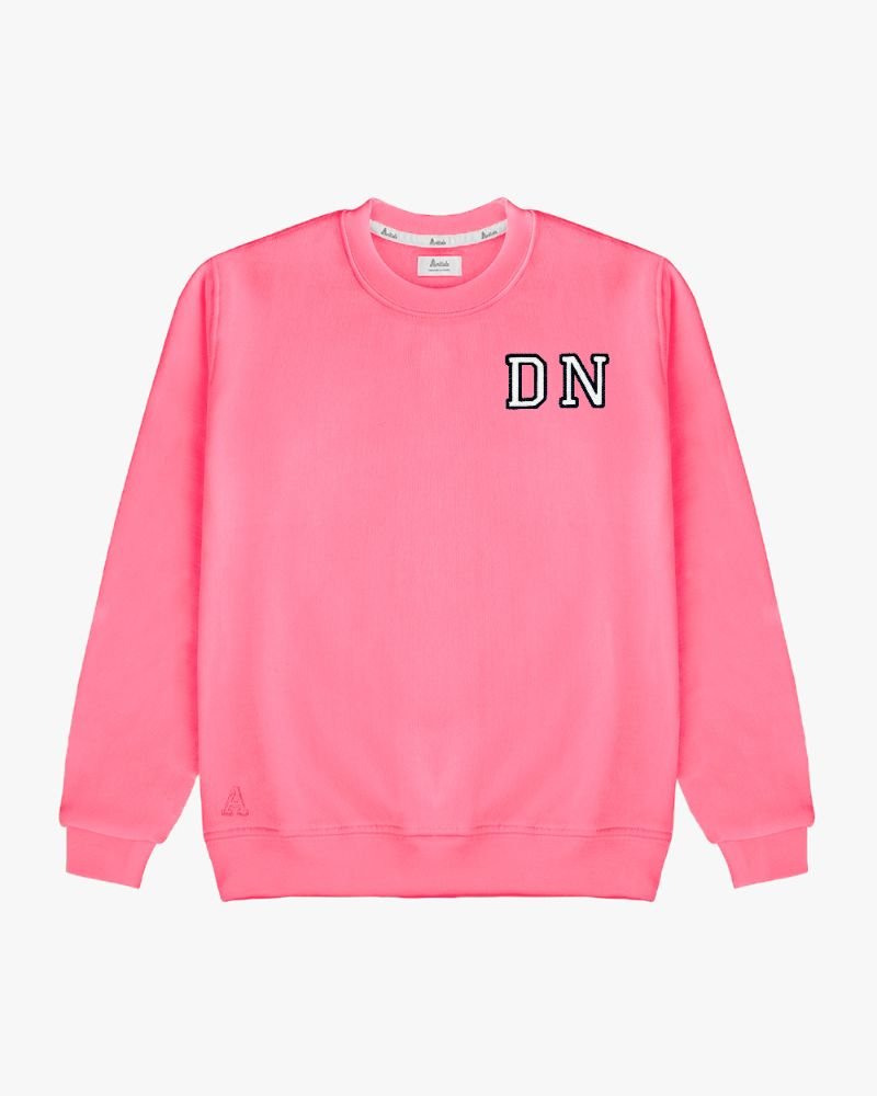 FUCHSIA SWEATSHIRT | DOUBLE INITIAL MICRO