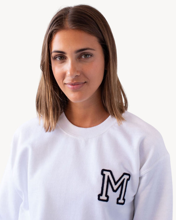 WHITE SWEATSHIRT | INITIAL