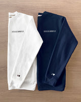 SUDADERA UNISEX BLANCA | DOBLE BORDADO