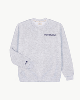 SUDADERA UNISEX GRIS | BORDADO FECHA Y PUÑO