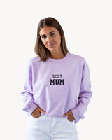 MAUVE SWEATSHIRT | "BEST MUM" EMBROIDERY