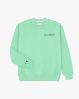 SUDADERA UNISEX VERDE MINT | BORDADO FECHA Y PUÑO