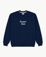 NAVY BLUE SWEATSHIRT | "SUPER DAD" EMBROIDERY
