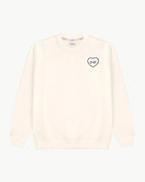 SUDADERA UNISEX OFF WHITE | BORDADO CORAZÓN