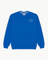 UNISEX COBALT BLUE SWEATSHIRT | PERSONALIZED HEART
