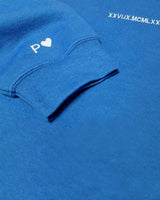 SUDADERA UNISEX AZUL ROYAL | DOBLE BORDADO