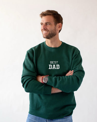 SUDADERA DARK GREEN | BORDADO "BEST DAD"