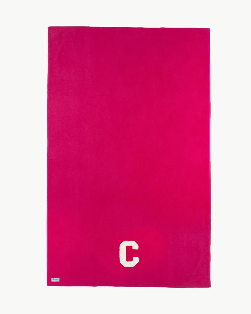 FUCHSIA TOWEL | LARGE CURL INITIAL