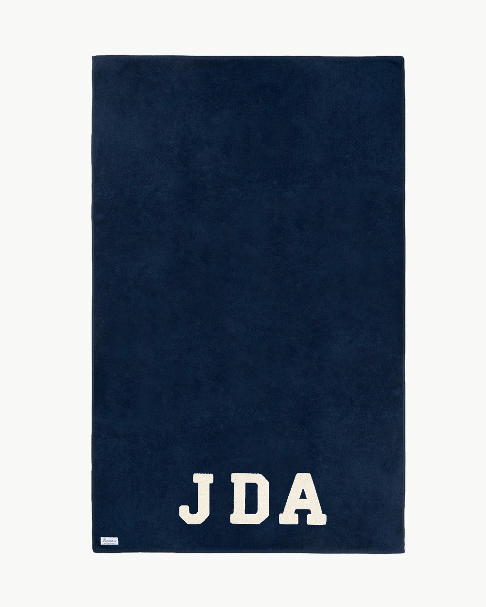 NAVY BLUE TOWEL | +INITIALS CURL