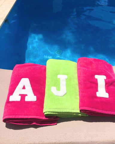 GREEN PISTACHIO TOWEL | ONE OR MORE LARGE INITIALS