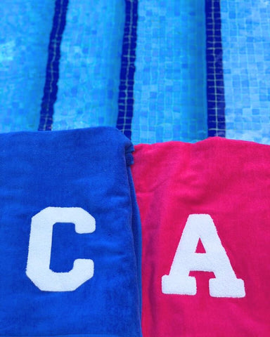 ROYAL BLUE TOWEL | ONE OR MORE LARGE INITIALS