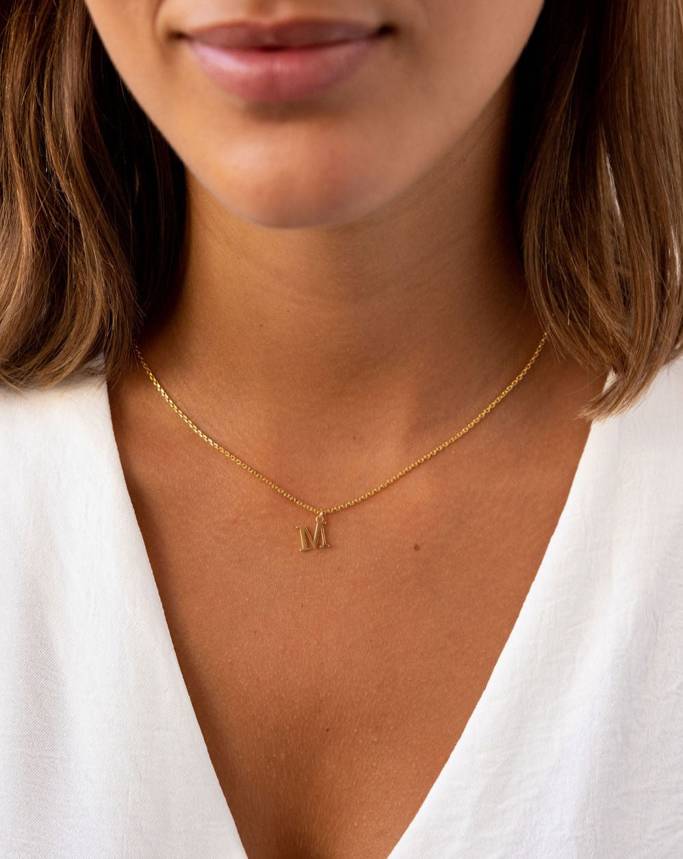 mini GOLD INITIAL NECKLACE