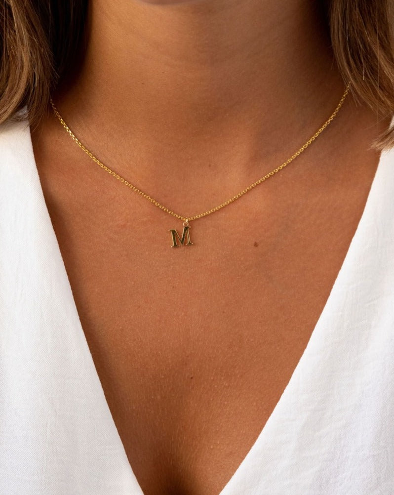 mini GOLD INITIAL NECKLACE