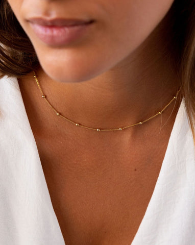 GOLD BALLS NECKLACE